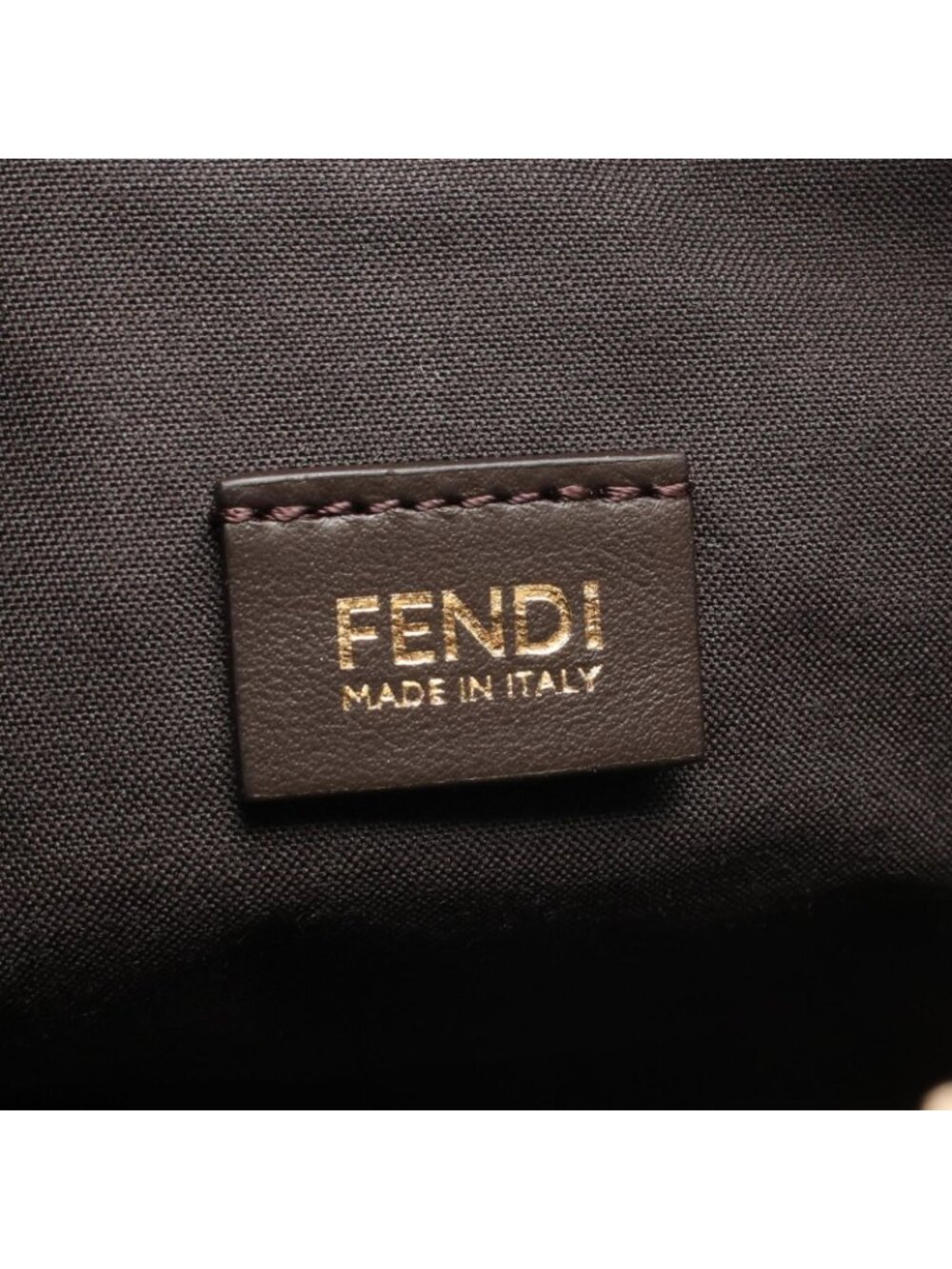 Fendi Shoulder Bag Zip Top Small Canvas Leather - Picture 4 of 4